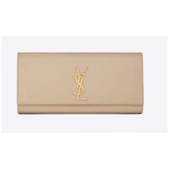 SAINT LAURENT CLUTCH WITH INTERLOCKING METAL YSL - Picture 8 of 8